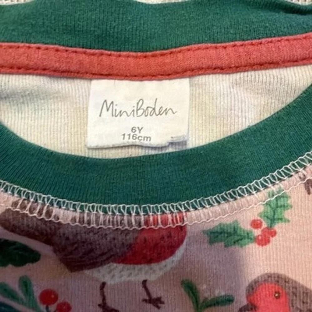 Mini Boden Birds&Mushrooms Shirt 6y Cottagecore Naturecore Boho Meas In Pics